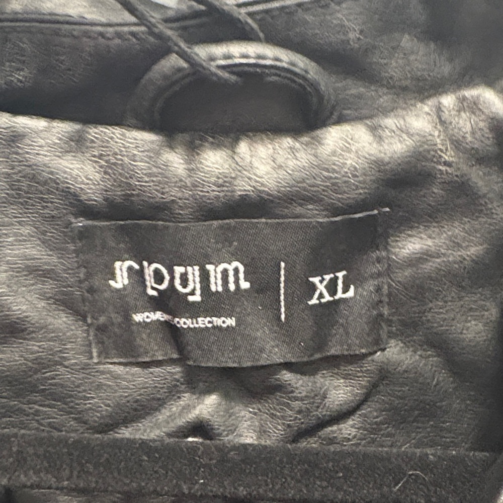 Black Faux Leather Jacket - Picture 4 of 5